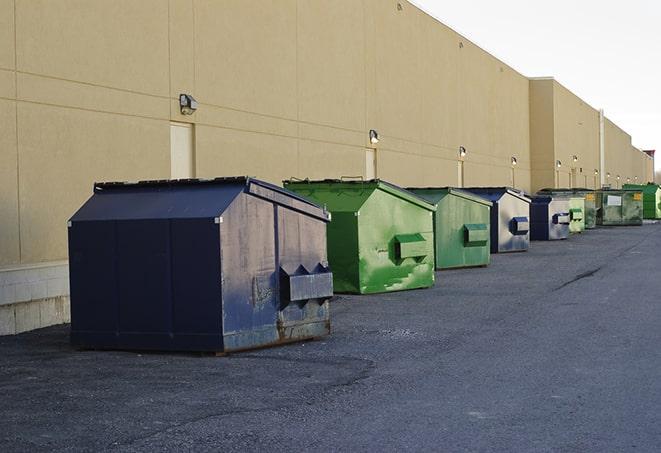 a construction dumpster filled with debris in Ettrick VA